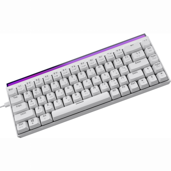 Клавиатура и мыши - Клавиатура Ajazz NK68 Red Switch White USB-C (NK68-R-W)#5