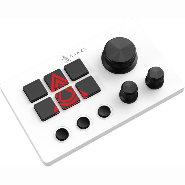 Блогерство и стриминг - Контроллер для стриминга Ajazz AKP03E USB White (AKP03E-W)#2