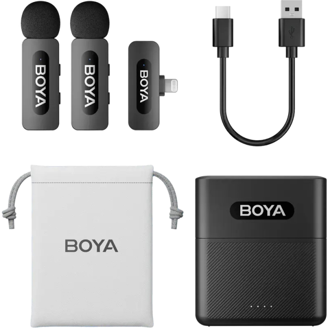 Микрофоны - Петличный микрофон Boya Lightning Black (BY-V3)#4