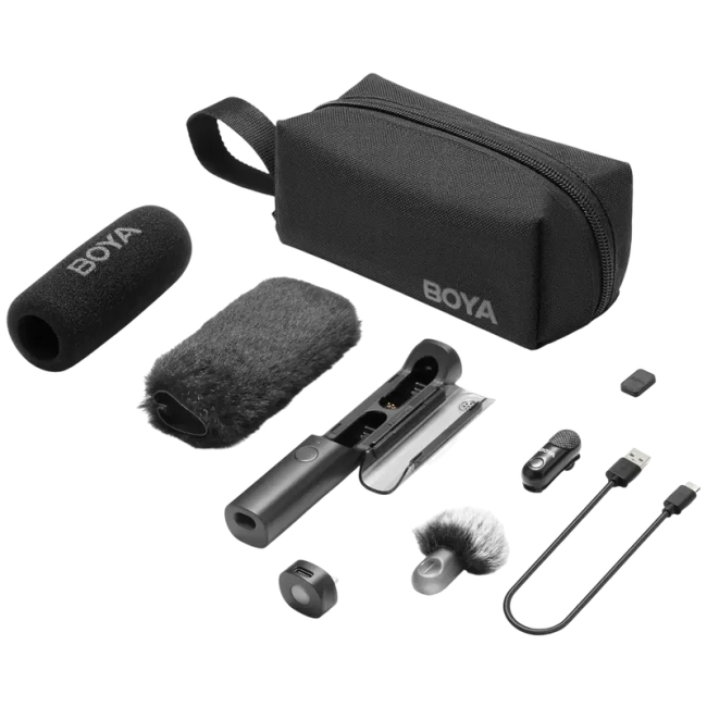 Микрофоны - Беспроводной микрофон Boya Magic Type-C Black (Magic-07)#2