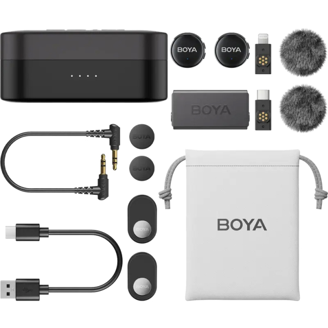 Микрофоны - Петличный микрофон Boya Type-C/TRS/Lightning Black (LINK 3-01)#4