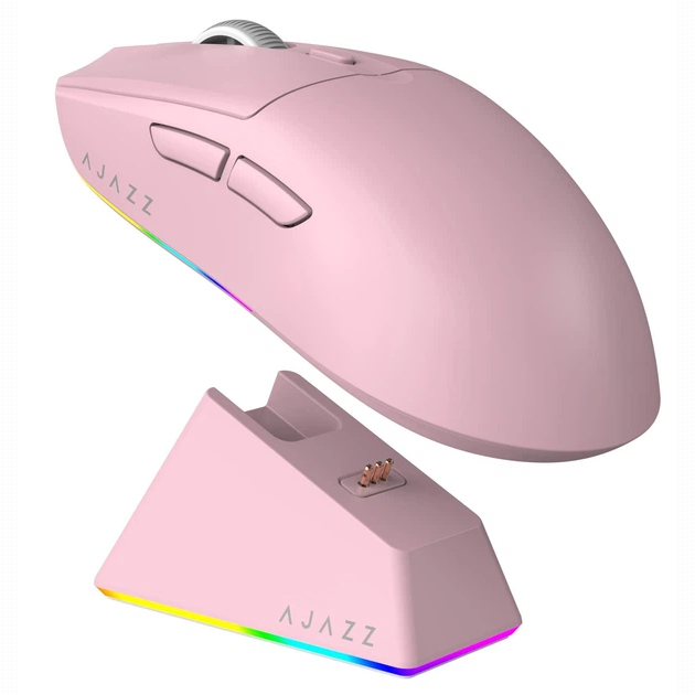 Клавіатура і миші - ​Мишка Ajazz AJ139 V2 MC Wireless/Bluetooth/USB Pink Charging Dock (AJ139-V2-MC-Pink)#2