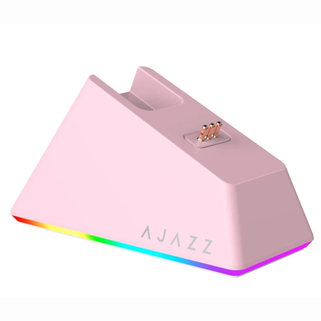 Клавіатура і миші - ​Мишка Ajazz AJ139 V2 MC Wireless/Bluetooth/USB Pink Charging Dock (AJ139-V2-MC-Pink)#6