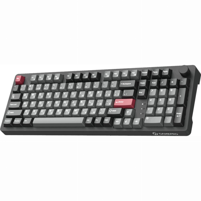 Клавіатура і миші - Клавіатура GamePro Asgard Drakkar Keychron Super Red Switch Wireless/Bluetooth/USB Black (MK305BK)#2