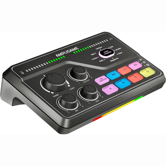 Блогерство и стриминг - Микшерный пульт Fifine gaming sound card Black (SC8) #3