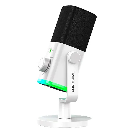 Микрофоны - Динамический микрофон Fifine XLR/USB White (AM9W)#4