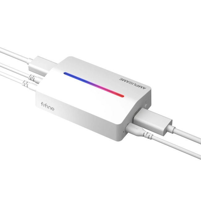 Блогерство и стриминг - Карта видеозахвата Fifine Game collection card white (V3W)#2