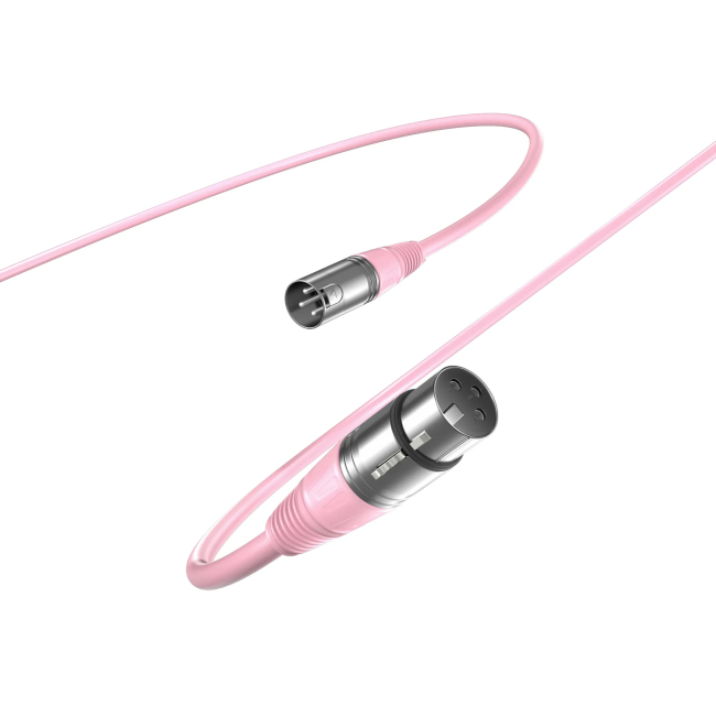 Товари для геймерів - Мікрофонний кабель Fifine XLR Male to Femal 1.8m Pink (L9CP)#3