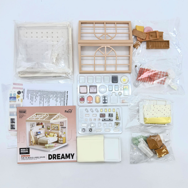 Конструкторы с уникальными деталями - Конструктор-румбокс Mini House Интерьер Спальня (8004)#6