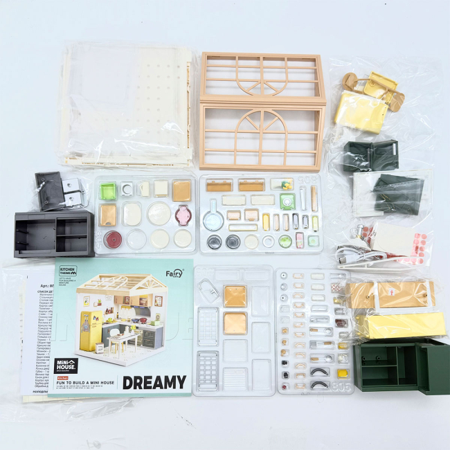 Конструкторы с уникальными деталями - Конструктор-румбокс Mini House Интерьер Кухня (8005)#6