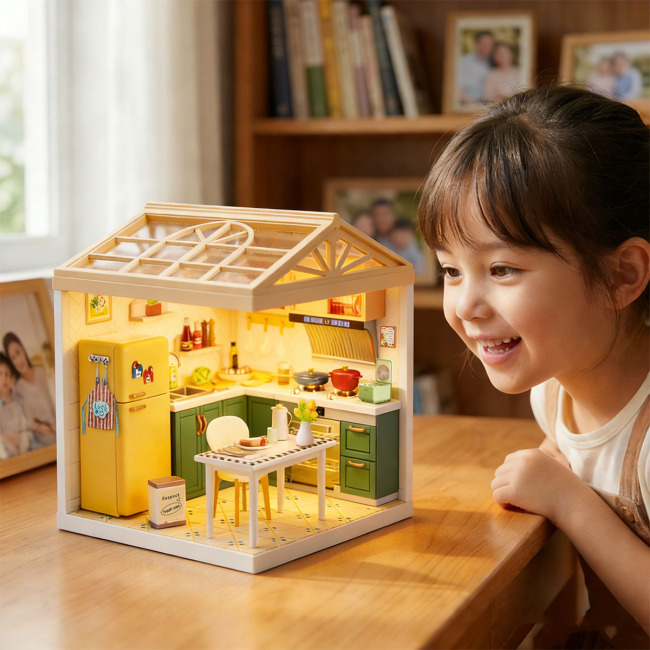 Конструкторы с уникальными деталями - Конструктор-румбокс Mini House Интерьер Кухня (8005)#7