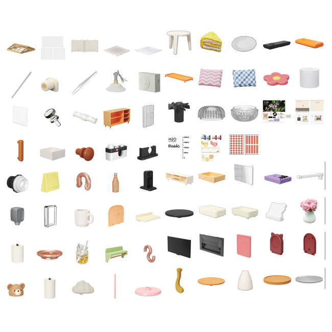 Конструктори з унікальними деталями - Конструктор-румбокс Mini House Інтер'єр Вітальня (8006)#5