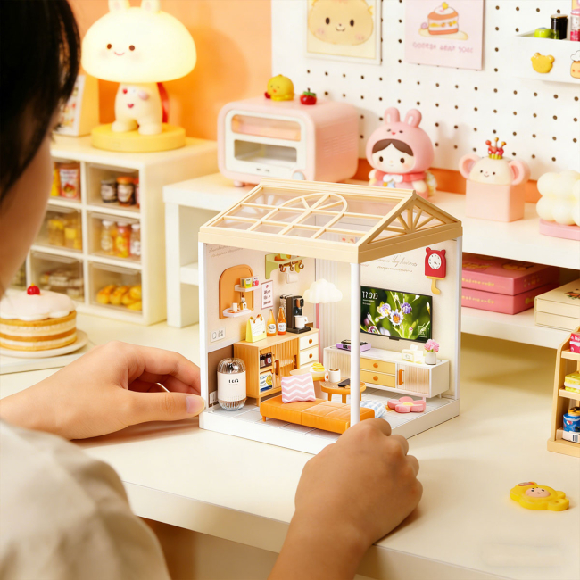 Конструктори з унікальними деталями - Конструктор-румбокс Mini House Інтер'єр Вітальня (8006)#9