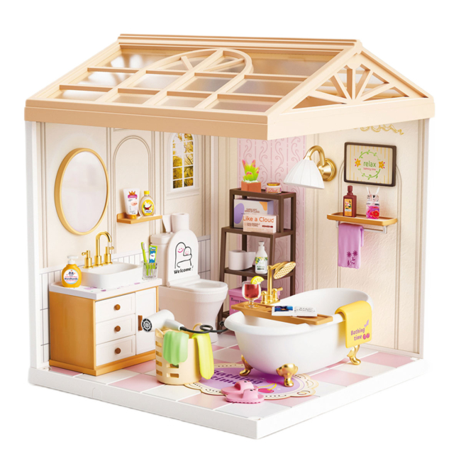 Конструктори з унікальними деталями - Конструктор-румбокс Mini House Інтер'єр Ванна кімната (8009)#2