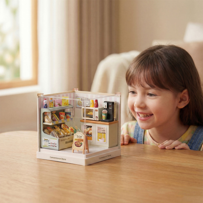 Конструктори з унікальними деталями - Конструктор-румбокс Mini House Інтер'єр Міні Цілодобовий магазин (8033)#4