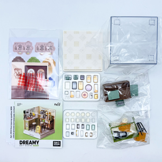 Конструктори з унікальними деталями - Конструктор-румбокс Mini House Інтер'єр Міні Кав’ярня (8034)#3