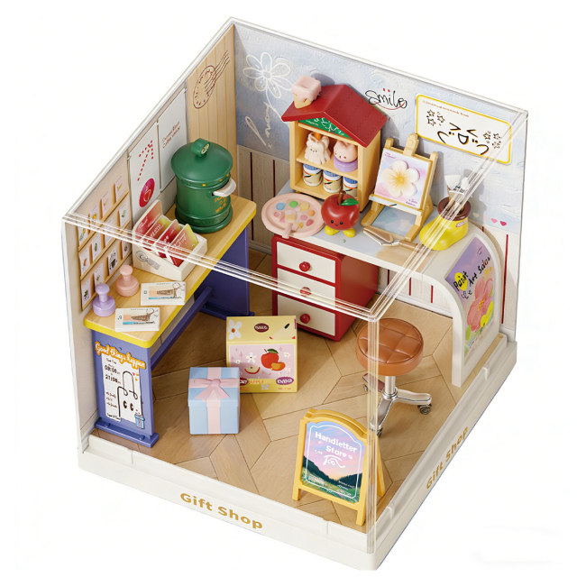 Конструктори з унікальними деталями - Конструктор-румбокс Mini House Інтер'єр Міні Крамниця подарунків (8037)#3