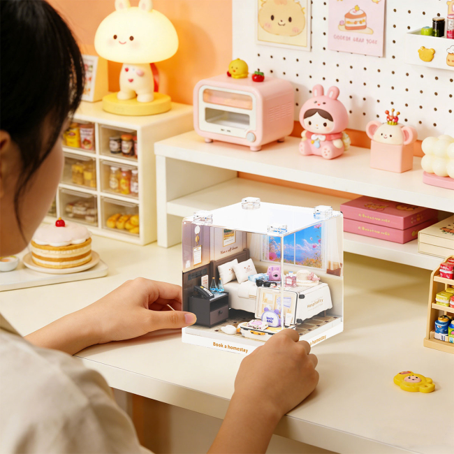 Конструктори з унікальними деталями - Конструктор-румбокс Mini House Інтер'єр Міні Готельний номер (8038)#5