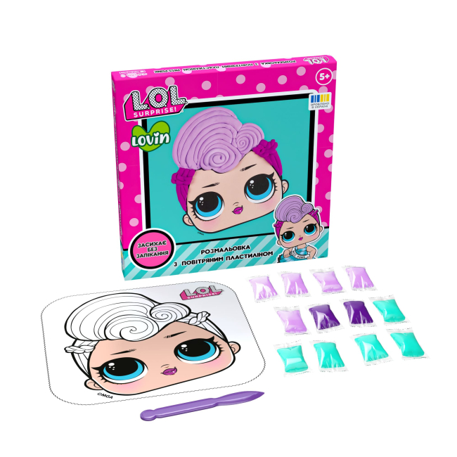 Наборы для лепки - Раскраска с воздушным пластилином Lovin L.O.L. Surprise! в ассортименте (LOL70217)#5