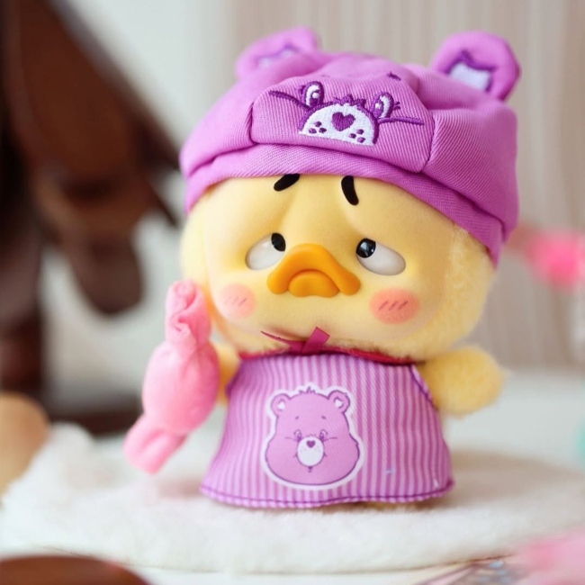 Брелоки - Мягкая игрушка с кольцом Pop Top 1983toys Upset Duck x Care Bears Будь радугой (AP17183806800C)#4