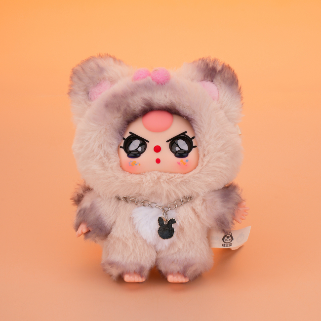 Брелоки - Мягкая игрушка с кольцом Pop Top Cureplaneta Baby Three Котики и собачки (CRP2601)#7