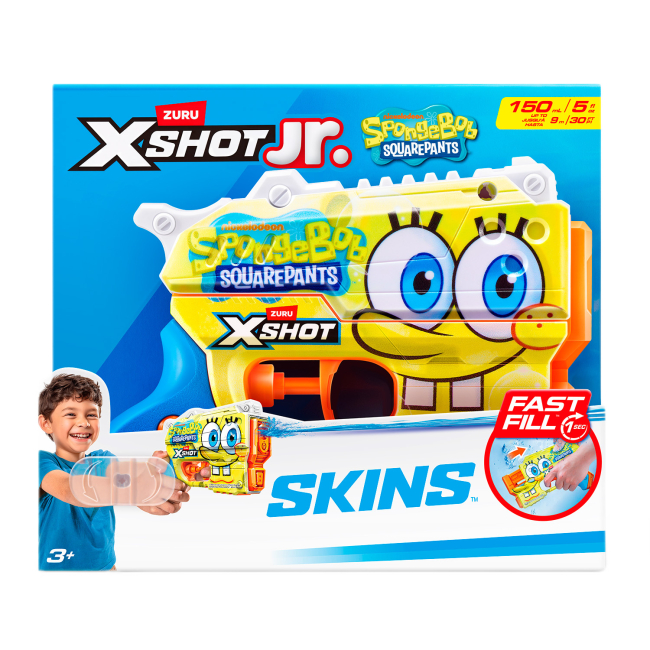 Водна зброя - Водний бластер X-Shot Fast Fill Губка Боб жовтий (118199A)#2