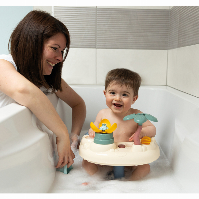 Товари для догляду - ​Стільчик для купання Smoby Little Водні розваги з функціональною ігровою панеллю 2 в 1 (7600140408)#4