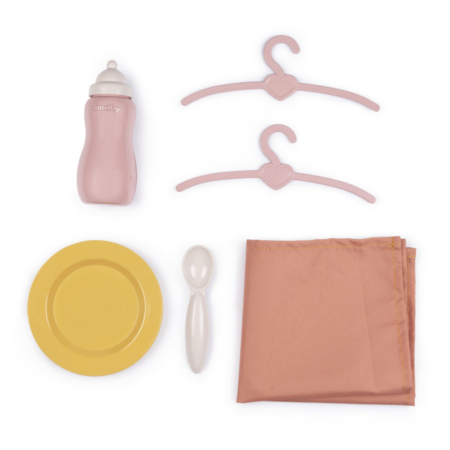 Меблі та будиночки - ​Ігровий набір Smoby Бебi Ньорс Розкладна валіза теракотова пудра 3 в 1 (7600220392)#3