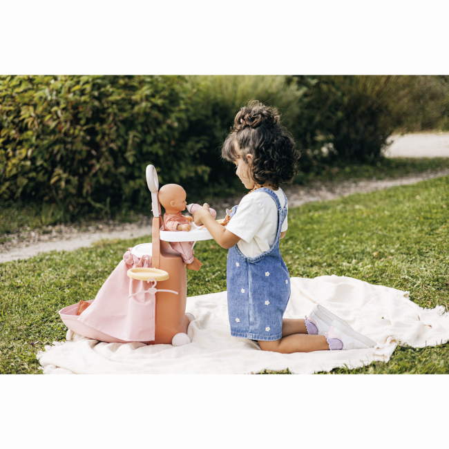 Меблі та будиночки - ​Ігровий набір Smoby Бебi Ньорс Розкладна валіза теракотова пудра 3 в 1 (7600220392)#5