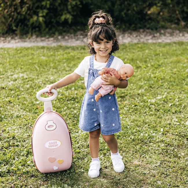 Меблі та будиночки - ​Ігровий набір Smoby Бебi Ньорс Розкладна валіза теракотова пудра 3 в 1 (7600220392)#8