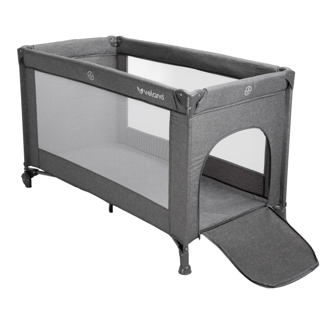 Манежи - Кроватка-манеж Velano Flexi grey (46156)#3