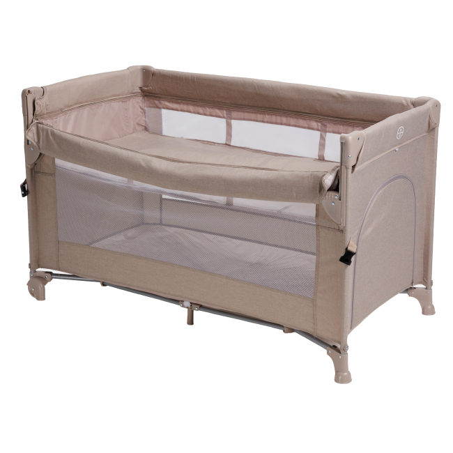 Манежи - Кроватка-манеж Velano Tino beige 2 в 1 (46161)#4