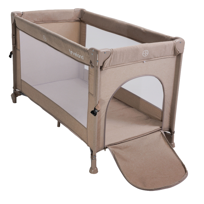 Манежи - Кроватка-манеж Velano Tino beige 2 в 1 (46161)#5