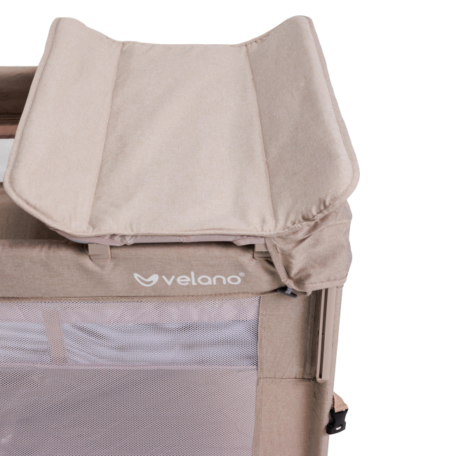 Манежи - Кроватка-манеж Velano Tino beige 2 в 1 (46161)#6
