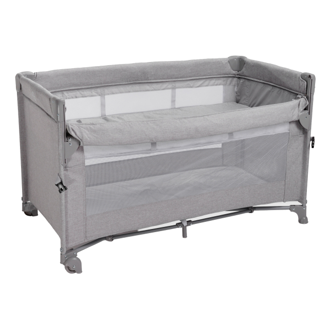 Манежи - Кроватка-манеж Velano Tino light grey 2 в 1 (46159)#5