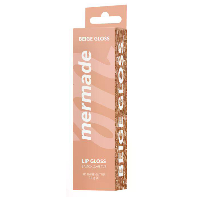 Косметика - Сияющий блеск для губ Mermade Beige Gloss 14 г (MRGL003)#3