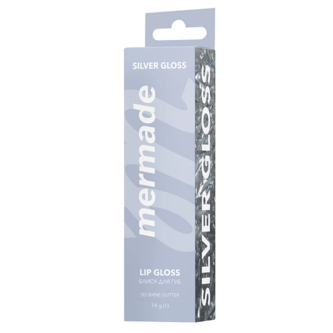 Косметика - Сияющий блеск для губ Mermade Silver Gloss 14 г (MRGL002)#3