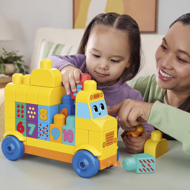 Блокові конструктори - Конструктор Mega Bloks Автобус з цифрами 45 деталей (JKG34)#4