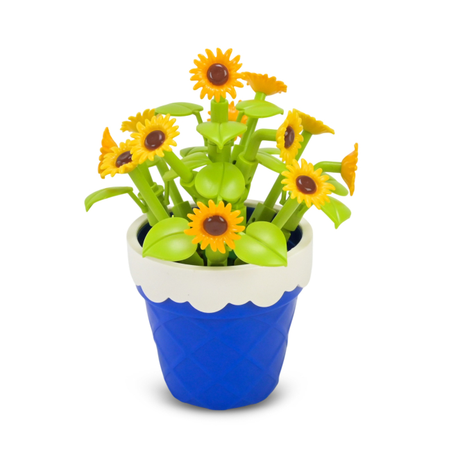 Конструкторы с уникальными деталями - ​Конструктор Sembo Block Florist Подсолнечники 96 деталей (601289)#2