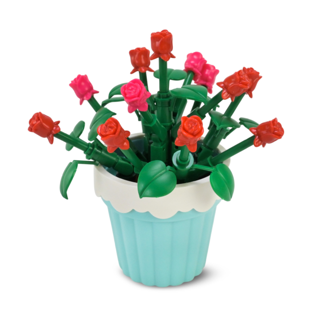 Конструкторы с уникальными деталями - Конструктор Sembo Block Florist Розы 77 деталей (601290)#2