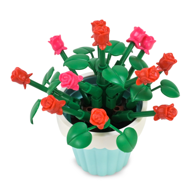 Конструкторы с уникальными деталями - Конструктор Sembo Block Florist Розы 77 деталей (601290)#3