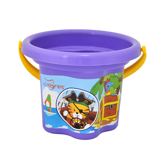 Набори для пісочниці - Відро для піску Tigres Квіточка в асортименті (39628)#4