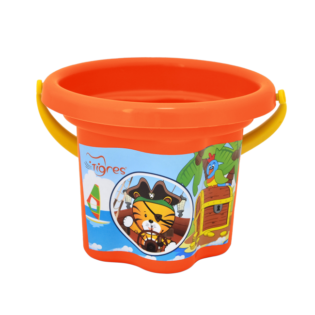 Набори для пісочниці - Відро для піску Tigres Квіточка в асортименті (39628)#6