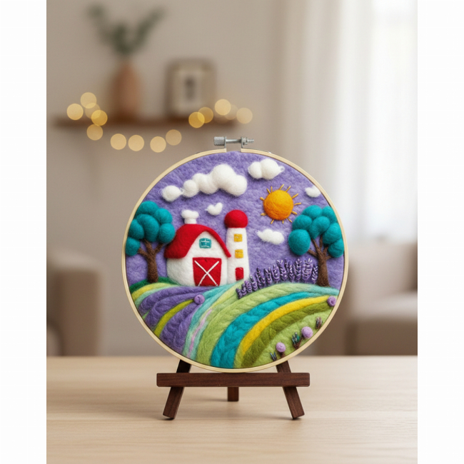 Набори для творчості - Набір для валяння картини з вовни Brushme Прованський ранок (EFL002)#2