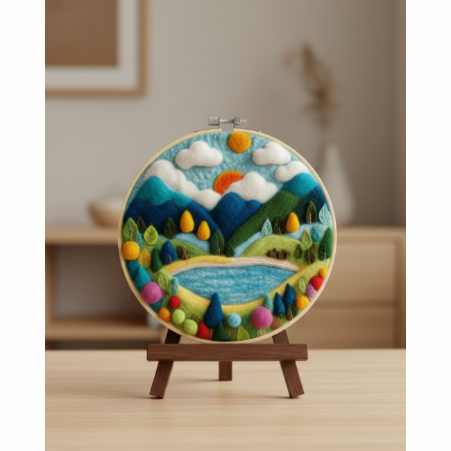 Набори для творчості - Набір для валяння картини з вовни Brushme Казка гірського краю (EFL003)#2