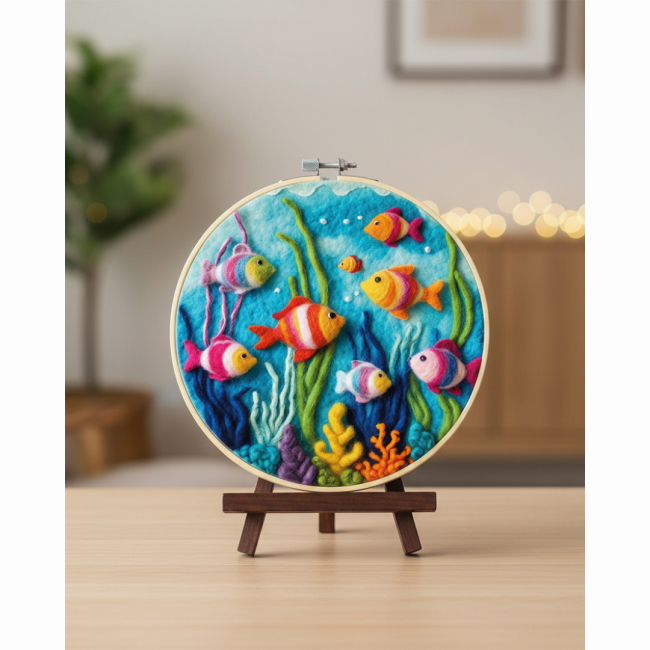 Набори для творчості - Набір для валяння картини з вовни Brushme Підводний світ (EFL005)#2