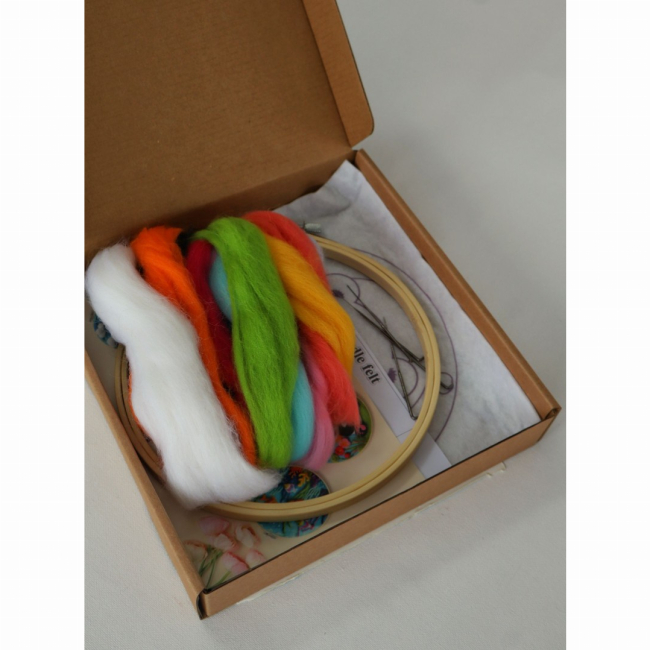 Набори для творчості - Набір для валяння картини з вовни Brushme Обійми панди (EFL007)#3