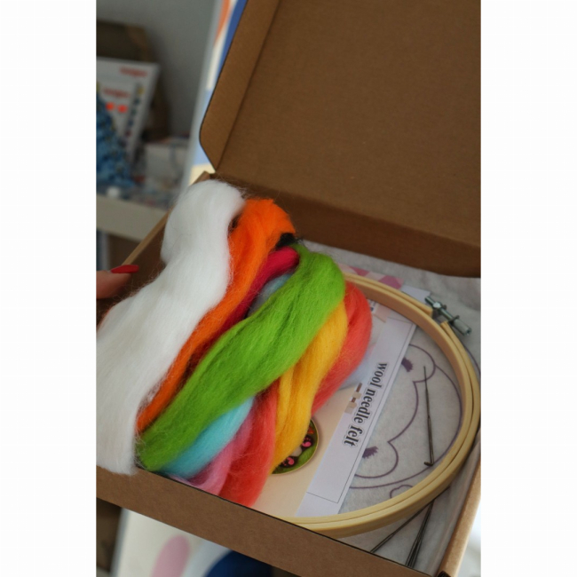 Набори для творчості - Набір для валяння картини з вовни Brushme Зимовий будинок (EFL008)#5