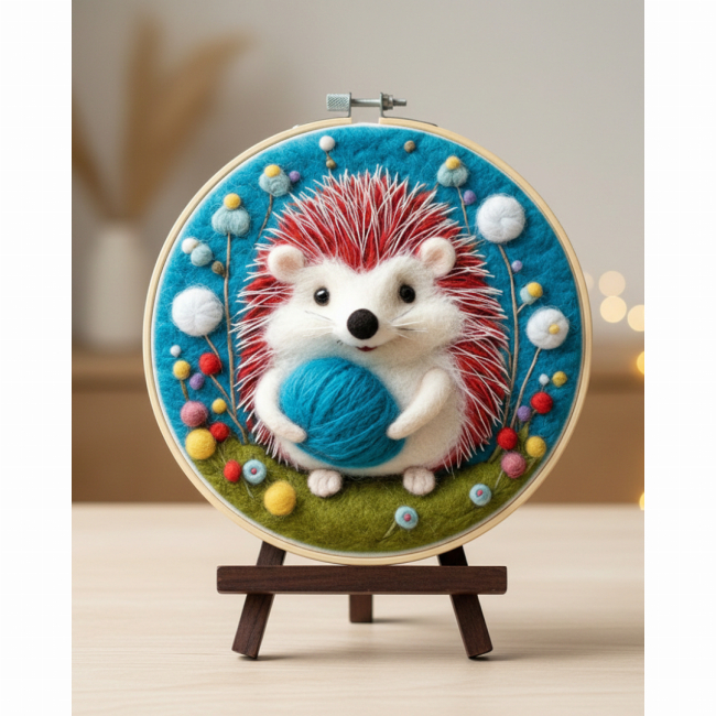 Наборы для творчества - Набор для валяния картины из шерсти Brushme Тепло в лапках (EFL009)#2