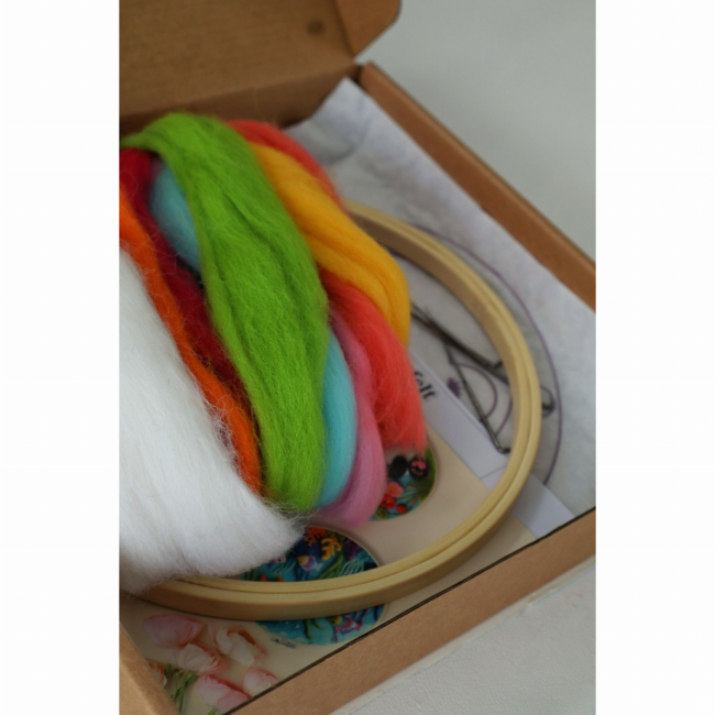 Наборы для творчества - Набор для валяния картины из шерсти Brushme Тепло в лапках (EFL009)#4